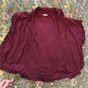 CeCe Burgundy Women's Shrug